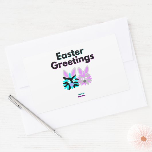 Bunny Fuzzies Rectangle Sticker (Umschlag)