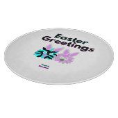 Bunny Fuzzies Round Glass Cutting Board 30,4 cm Schneidebrett (Ecke)