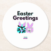 Bunny Fuzzies Round Paper Untersetzer (Vorderseite)
