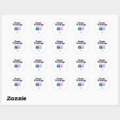 Bunny Fuzzies Round Sticker (Blatt)