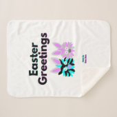 Bunny Fuzzies Small Sherpa Blanket Sherpadecke (Vorderseite (Horizontal))