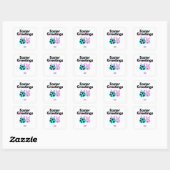 Bunny Fuzzies Square Sticker (Blatt)