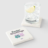 Bunny Fuzzies Stone Untersetzer (Seitenansicht)