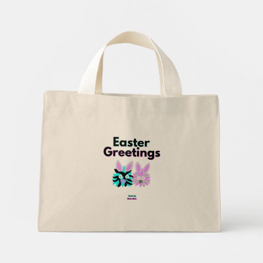 Bunny Fuzzies Tiny Tote Bag Mini Stoffbeutel (Rückseite)