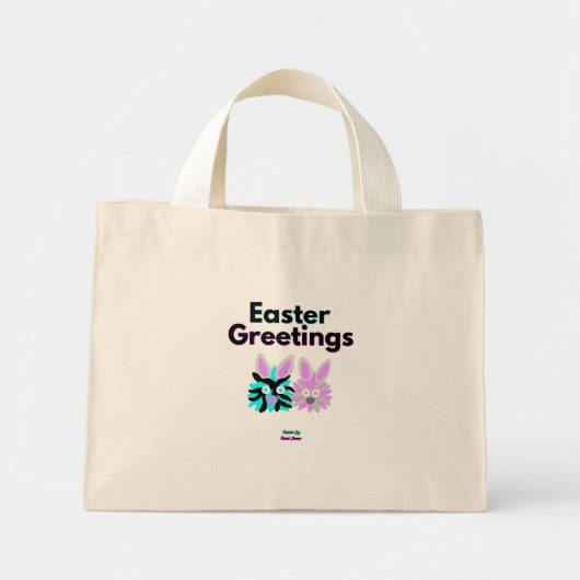 Bunny Fuzzies Tiny Tote Bag Mini Stoffbeutel (Vorne)