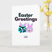 Bunny Fuzzies Vertical Standard Grußkarte Karte (Gelbe Blume)