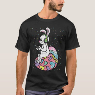 Bunny Gamer Easter Game Controller Egg Hunt T-Shirt