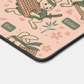 Bunny Gamer Keyboard Samurai Schreibtischunterlage (Ecke)