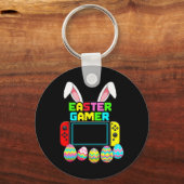 Bunny Gaming Controller Gamer Jungen Lustiger Vide Schlüsselanhänger (Vorderseite)