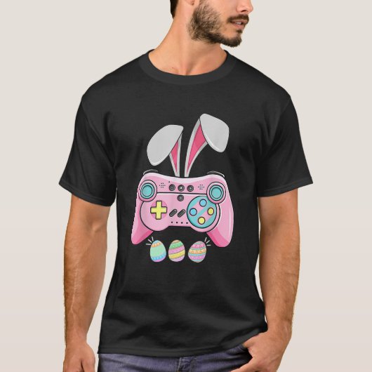 Bunny Gaming Controller Video Game Lover Gamer Eas T-Shirt (Vorderseite)
