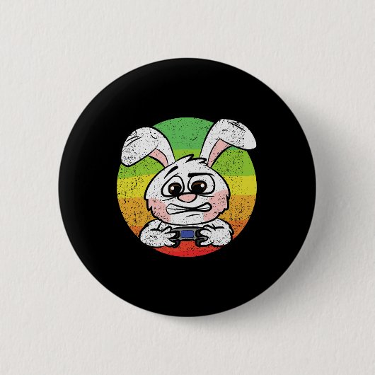Bunny Gaming Ostereier Jagd Videospiel Kontrolle Button (Vorderseite)