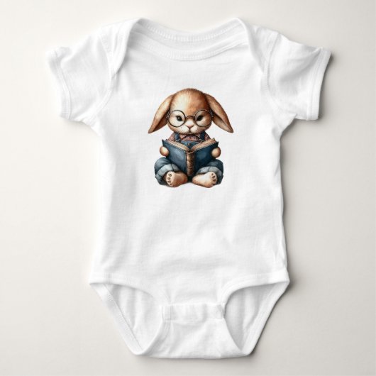 Bunny-Gelehrter Baby Strampler (Vorderseite)