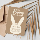 Bunny Gender Neutral Modern Script Baby Shower Einladung
