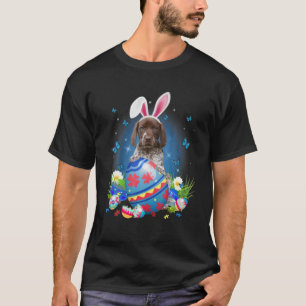 Bunny German Kurzzeiger mit Eierkörbchen E T-Shirt