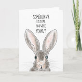 Bunny Get Well Karte (Vorderseite)