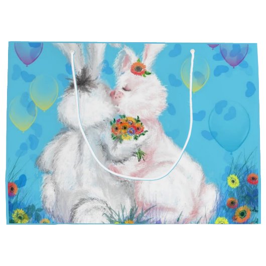 Bunny Gift Bag - Umarmung Große Geschenktüte (Rückseite)