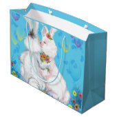 Bunny Gift Bag - Umarmung Große Geschenktüte (Rückseite Schrägansicht)