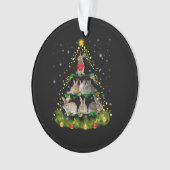 Bunny Gift | Weihnachtsbaumleuchte des Kaninchens Ornament (Vorderseite)