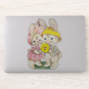 Bunny Girl and Boy Aufkleber