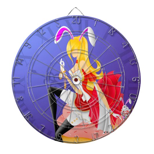 Bunny Girl auf Cupcake Dartboard Dartscheibe (vorne)