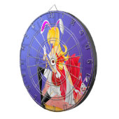 Bunny Girl auf Cupcake Dartboard Dartscheibe (Vorderseite rechts)