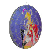 Bunny Girl auf Cupcake Dartboard Dartscheibe (Vorderseite Links)