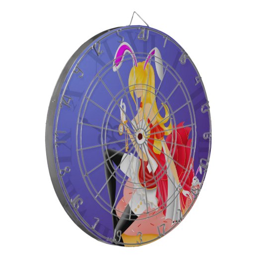 Bunny Girl auf Cupcake Dartboard Dartscheibe (Vorderseite Links)