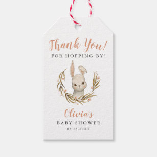 Bunny Girl Baby Dusche Danke für Hopping By Geschenkanhänger