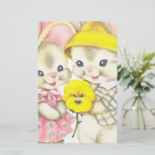 Bunny Girl+Boy Briefpapier (Stehend Vorderseite)