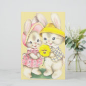 Bunny Girl+Boy Briefpapier (Stehend Vorderseite)