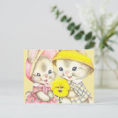 Bunny Girl+Boy Postkarte (Stehend Vorderseite)