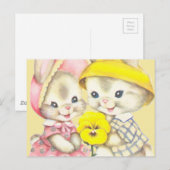 Bunny Girl+Boy Postkarte (Vorne/Hinten)
