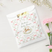 Bunny Girl Floral Pink Bow Baby Shower  Geschenktütchen (Versiegelt)