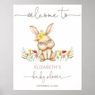 Bunny Girl Welcome Sign Poster