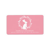 Bunny Girls Baby Showadresse Label Adressaufkleber (Vorne)