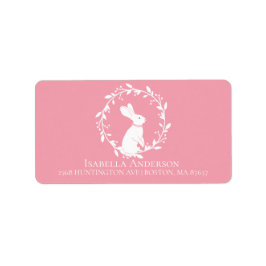 Bunny Girls Baby Showadresse Label Adressaufkleber