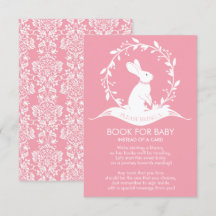 Bunny Girls Baby Showbook for Baby Card