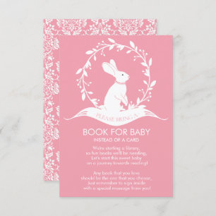Bunny Girls Baby Showbook for Baby Card Einladung