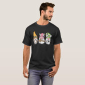 Bunny Gnome Jesus Cross Religious Easter Day Boy G T-Shirt (Vorne ganz)