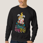 Bunny Gnome Rabbit Eggs Hunting Happy Easter Day F Sweatshirt (Vorderseite)