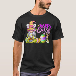 Bunny Gnome Rabbit Eggs Hunting Happy Easter Day F T-Shirt