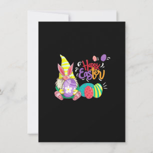 Bunny Gnome Rabbit Eggs Jagd Funny Happy Oster Einladung