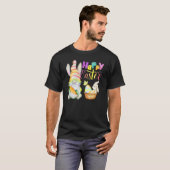 Bunny Gnome Rabbit Eggs Jagd glückliche Osterfeier T-Shirt (Vorne ganz)