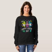 Bunny Gnome Squad Rabbit Eggs Jagd glückliche Oste Sweatshirt (Vorne ganz)