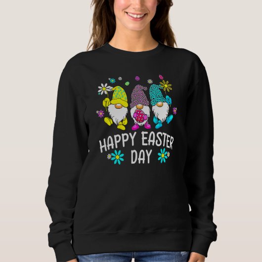 Bunny Gnome Squad Rabbit Eggs Jagd glückliche Oste Sweatshirt (Vorderseite)