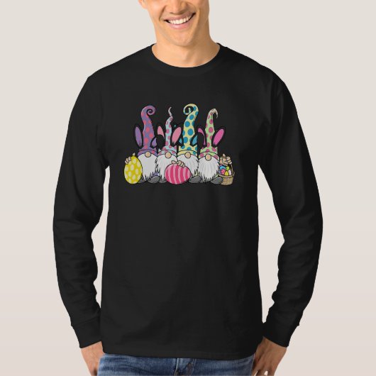 Bunny Gnome Squad Rabbit Eggs Jagd glückliche Oste T-Shirt (Vorderseite)