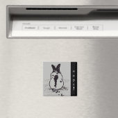 Bunny Go Oops aceo Magnet (In Situ (Geschirrspüler))