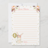 Bunny Gold Ballon Themed Time Kapselkarte Einladung (Vorderseite)