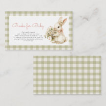 Bunny Green Gingham Baby Showbücher für Baby