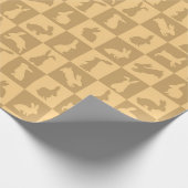 Bunny Grid Wrapping Paper Geschenkpapier (Ecke)
